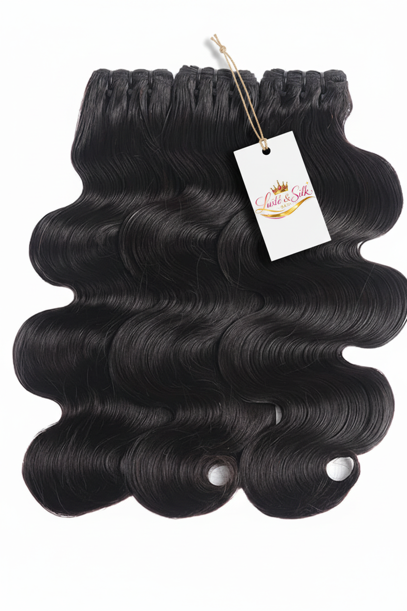 Body Wave Bundles with Lusté & Silk Hair Branded Hang Tag